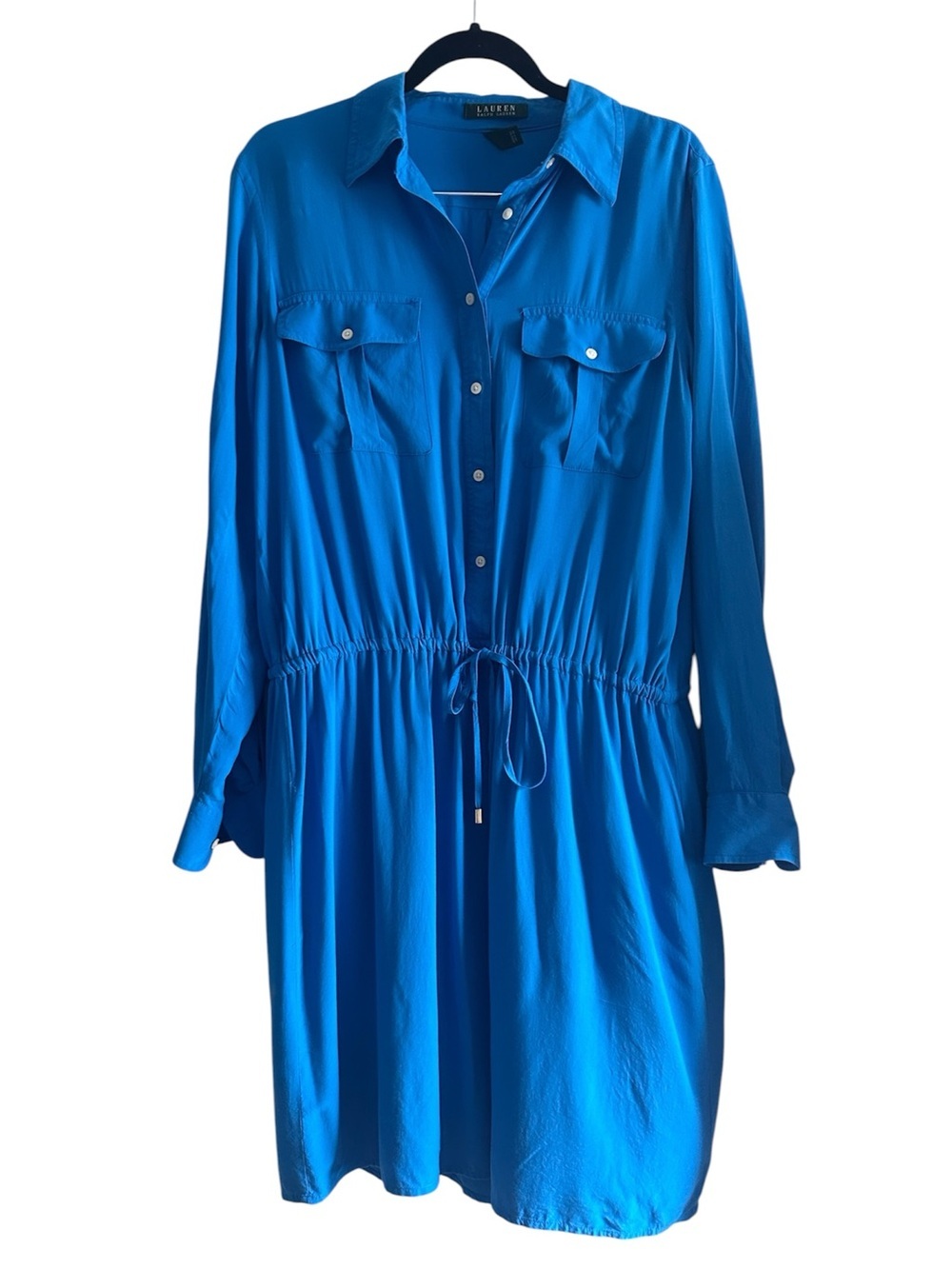 Ralph Lauren Bright Blue/ Long sleeve Button-Front Shirt